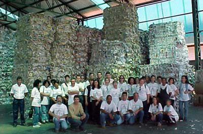 Fábrica de reciclagem de lixo